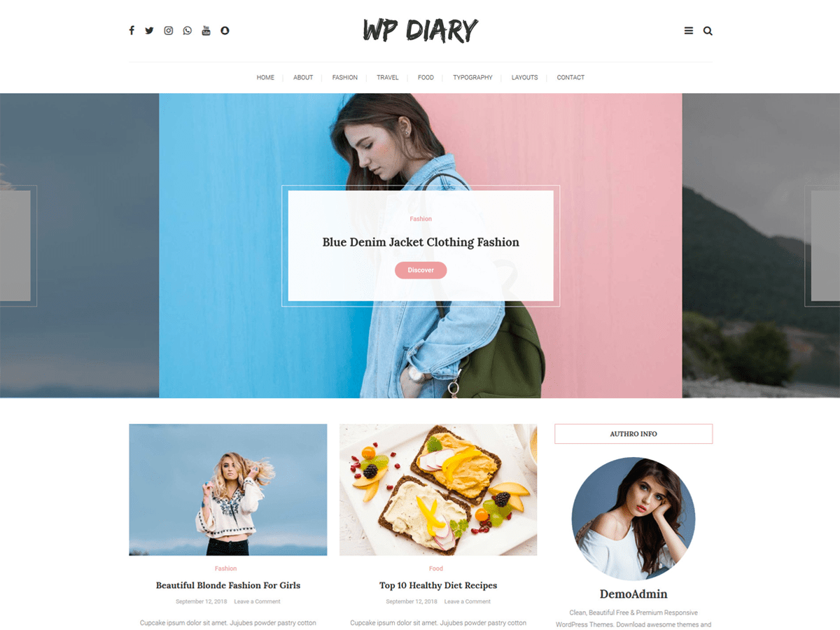 WP Diary theme screenshot