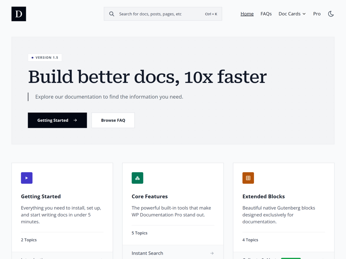 WP Documentation theme screenshot