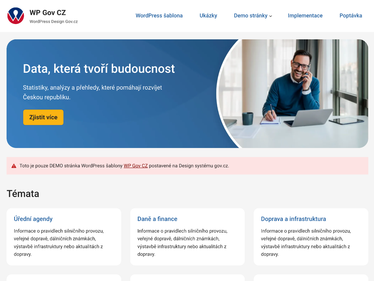 WP Gov CZ theme screenshot