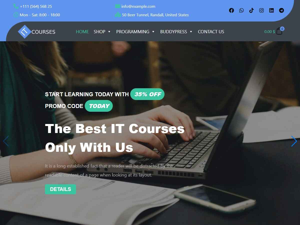 wp it courses theme screenshot
