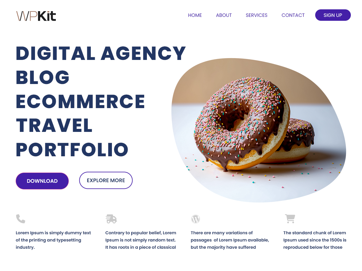 WP Kit Elementor theme screenshot