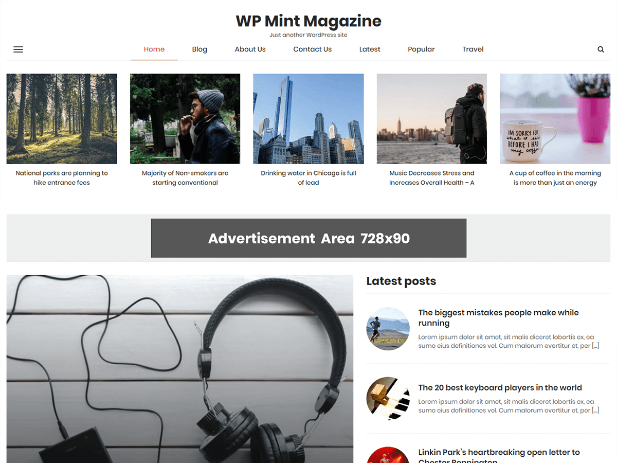 WP Mint Magazine theme screenshot