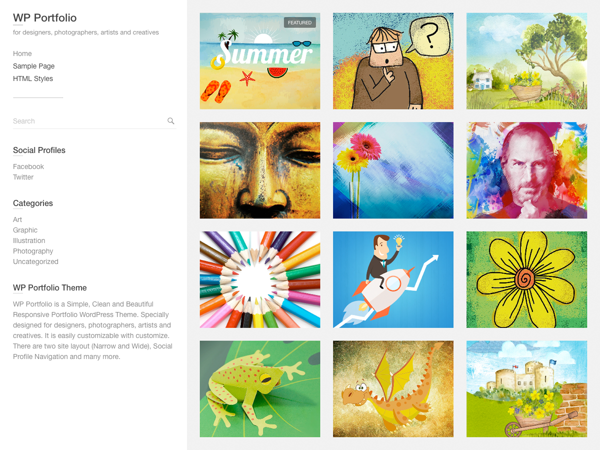 WP Portfolio theme screenshot