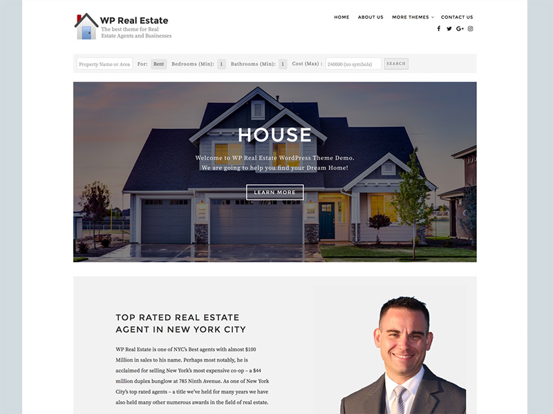 WP Real Estate theme screenshot