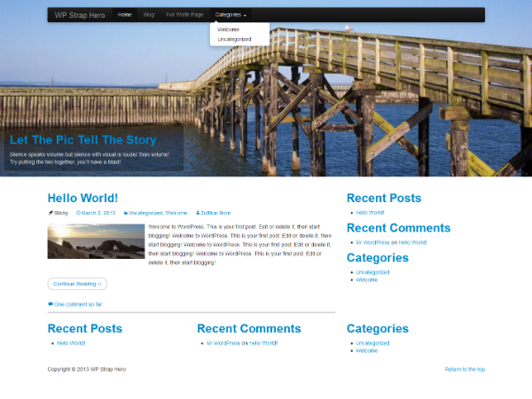 WP StrapSlider Lite theme screenshot