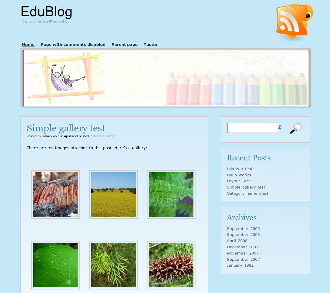WP_EduBlog theme screenshot