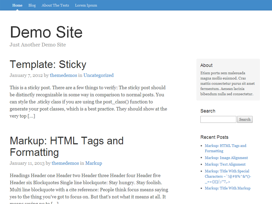 WPBoot theme screenshot
