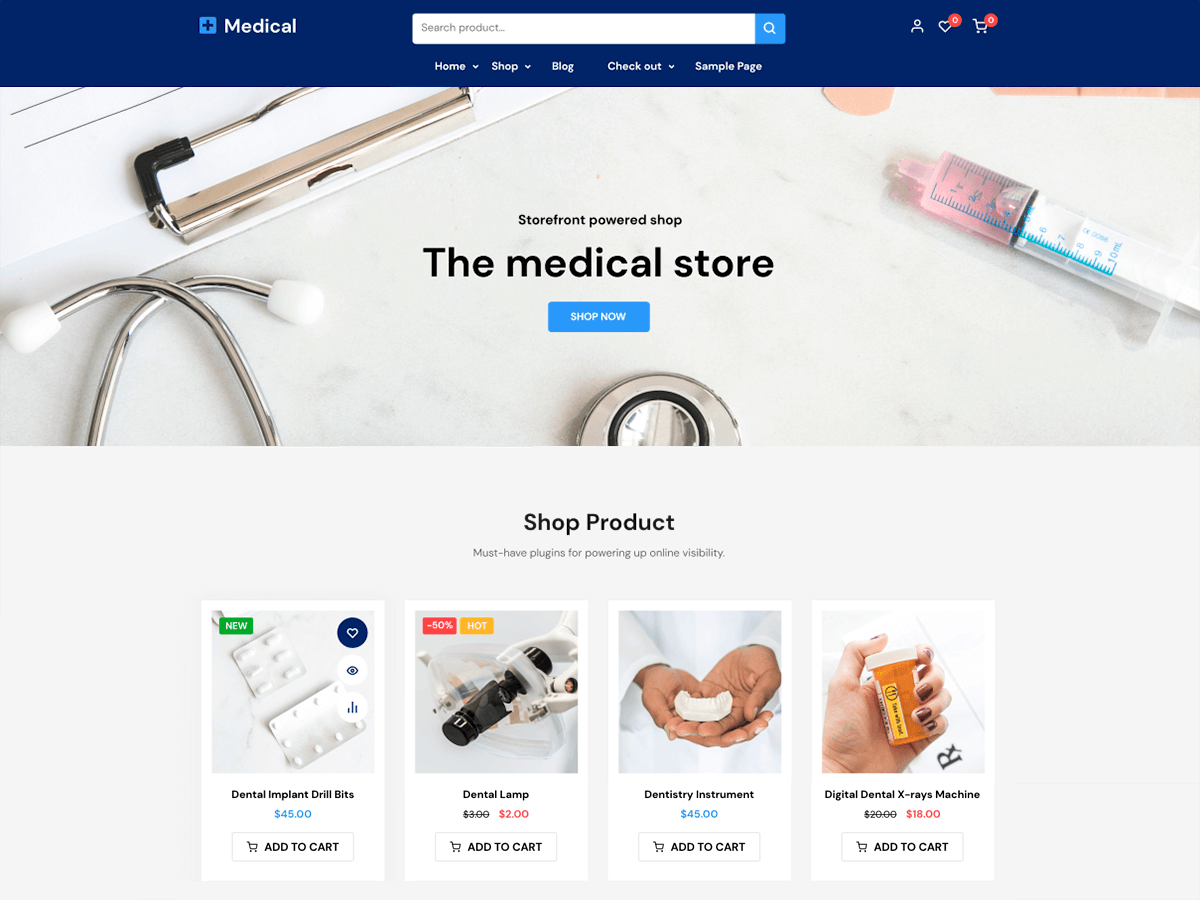 WPCmedical theme screenshot