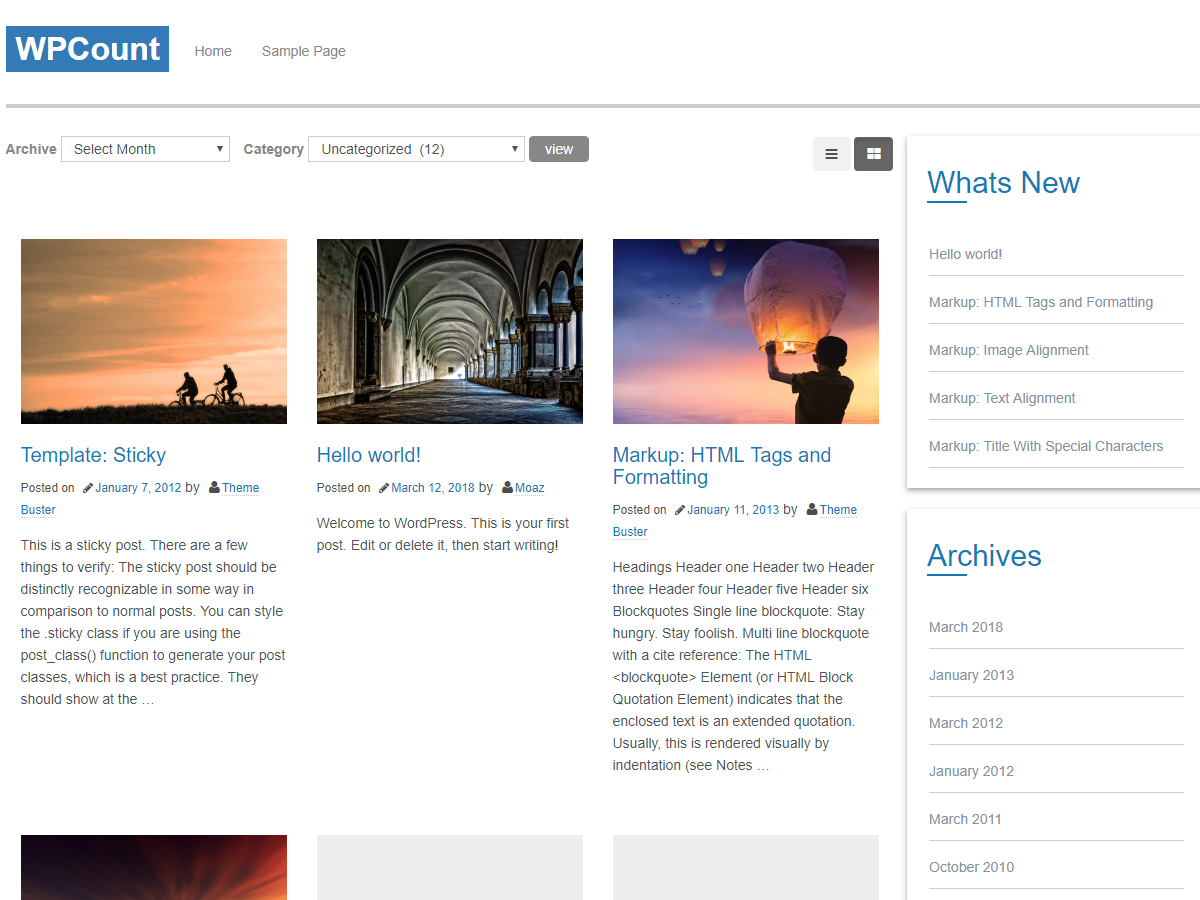 WPCount theme screenshot