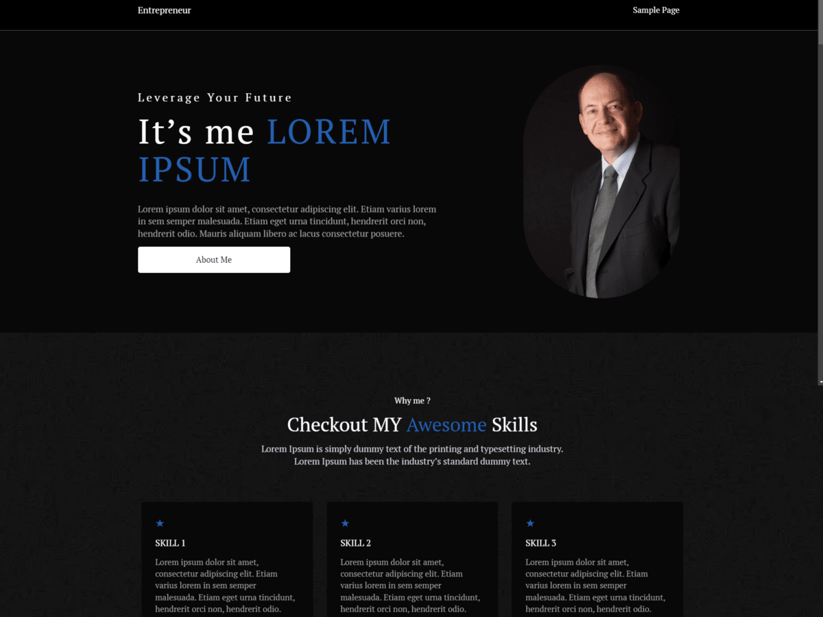 WPEntrepreneur theme screenshot