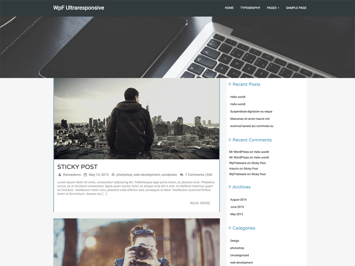 WpF ultraResponsive theme screenshot