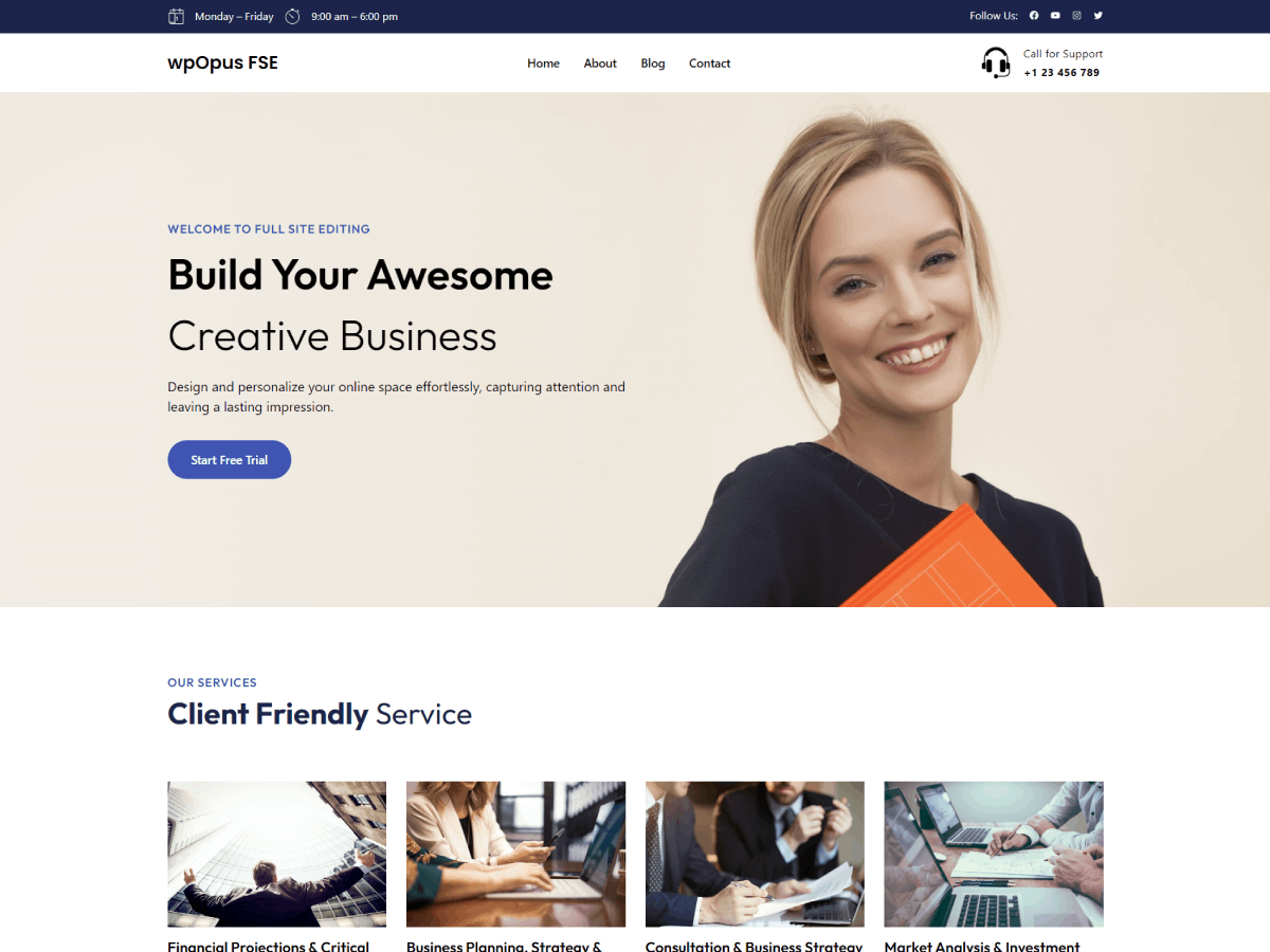 wpOpus FSE theme screenshot