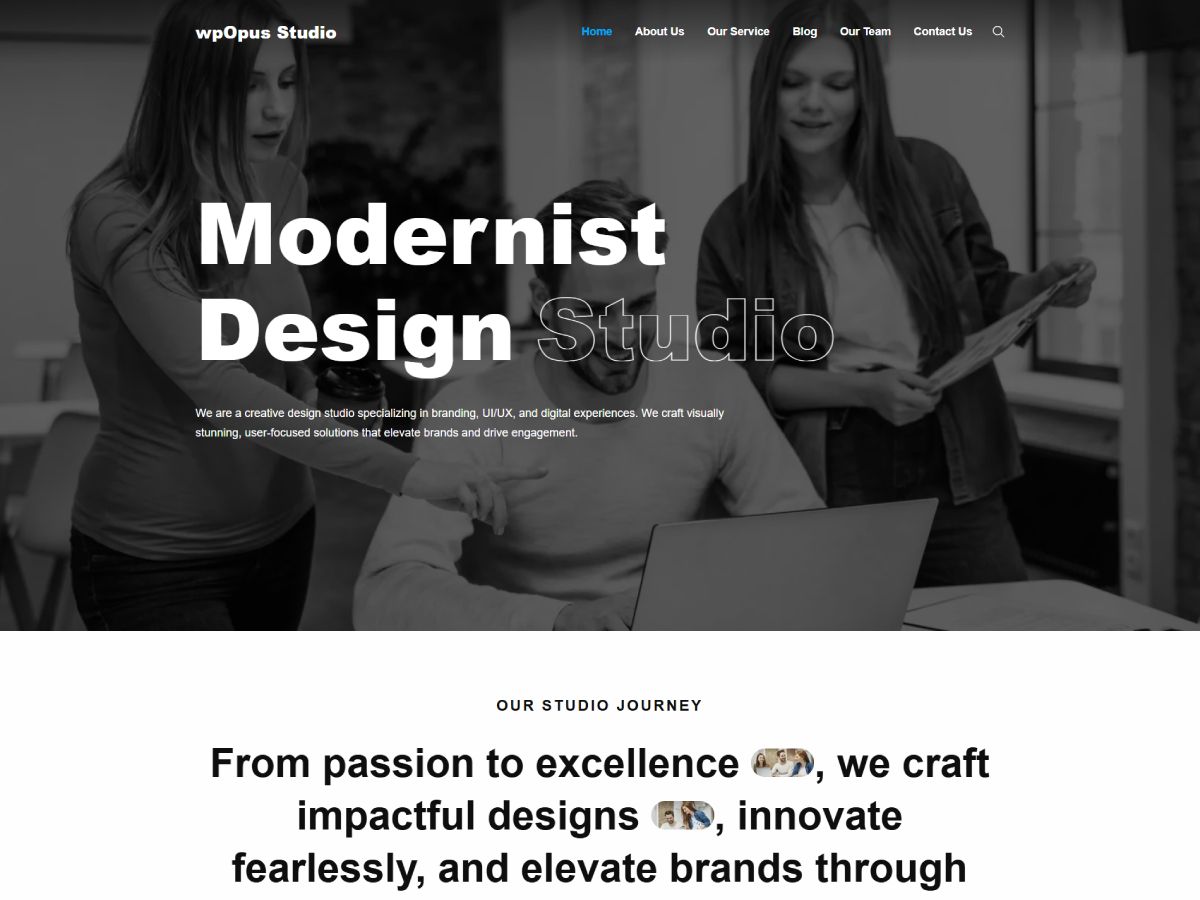 wpOpus Studio theme screenshot