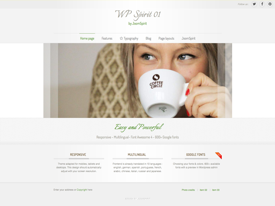 WPspirit-01 theme screenshot
