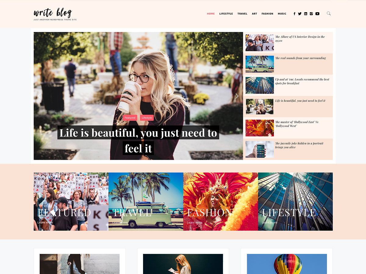 Write Blog theme screenshot
