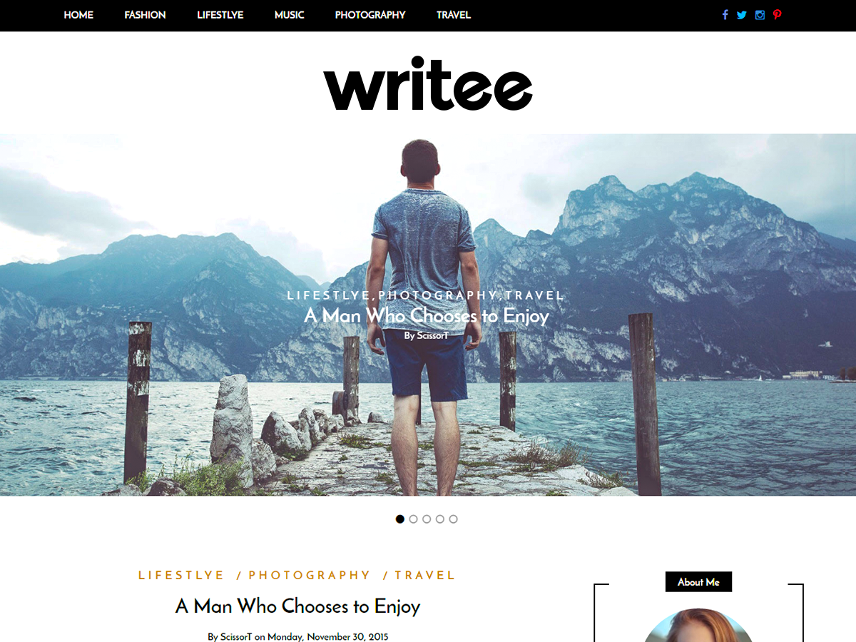 Writee theme screenshot