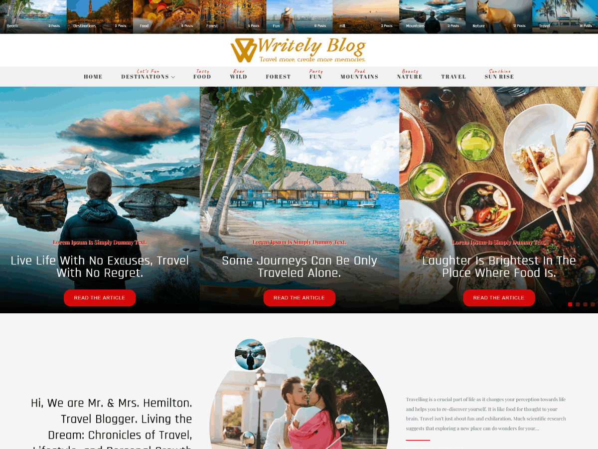 Writely Blog theme screenshot