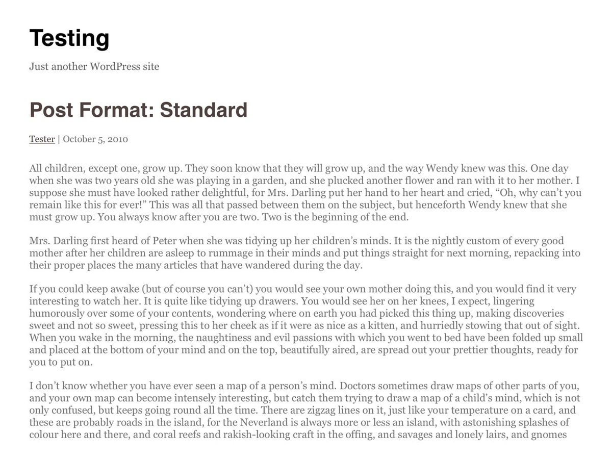 Writer theme screenshot