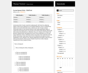 Writer's Blog theme screenshot