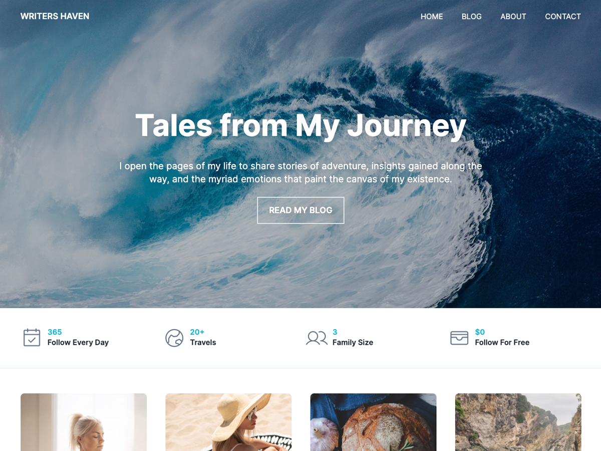 Writers Haven theme screenshot