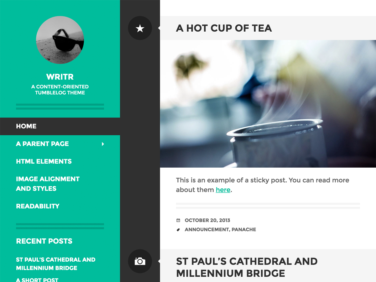 Writr theme screenshot