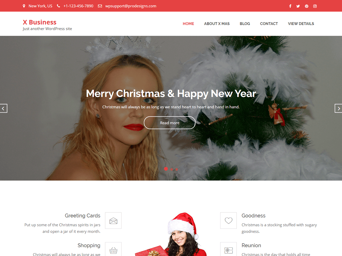 X Business theme screenshot