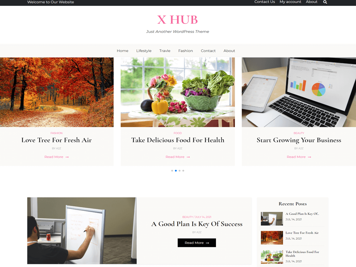 X Hub theme screenshot