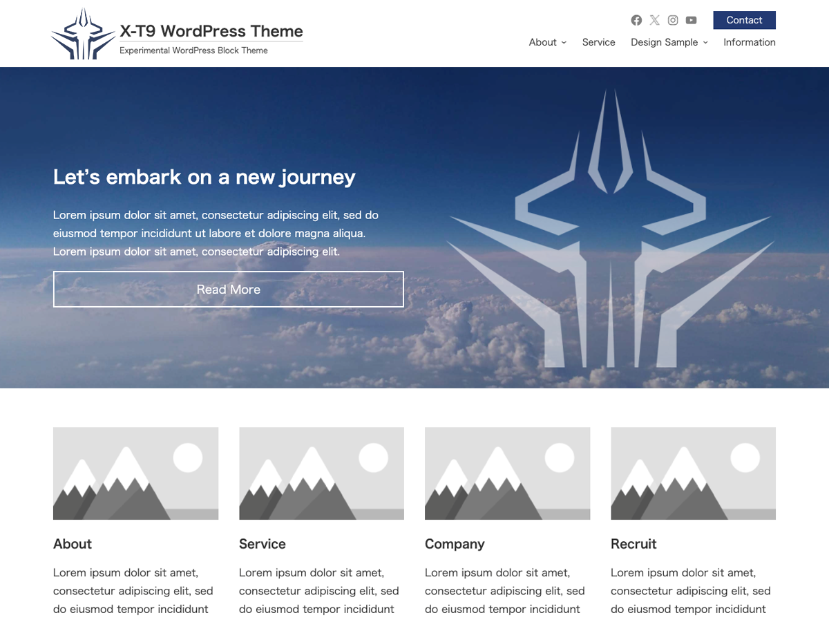 X-T9 theme screenshot
