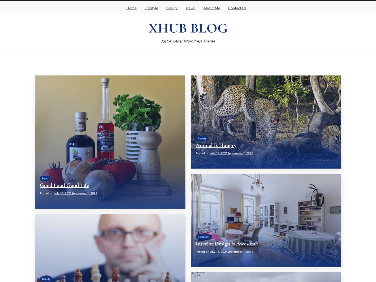 XHub Blog theme screenshot
