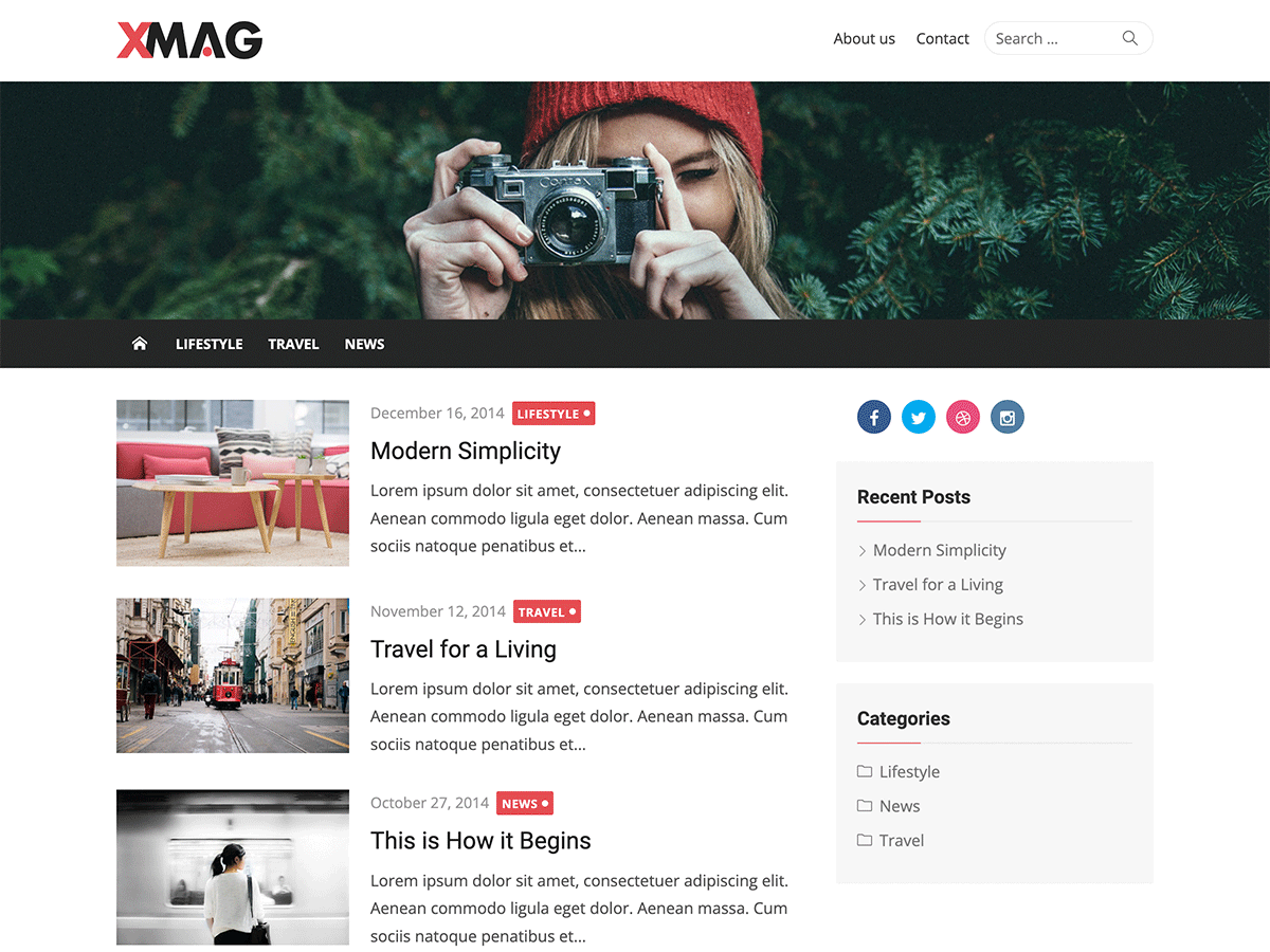 Xmag theme screenshot