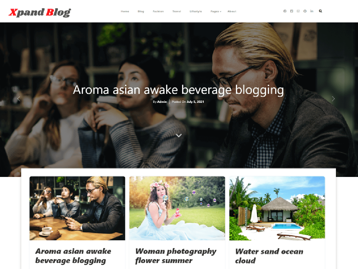 Xpand Blog theme screenshot