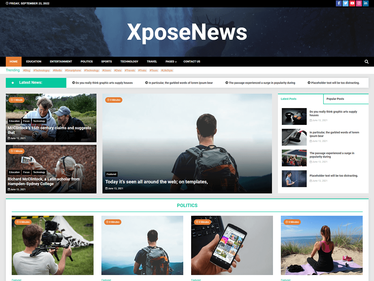 XposeNews theme screenshot