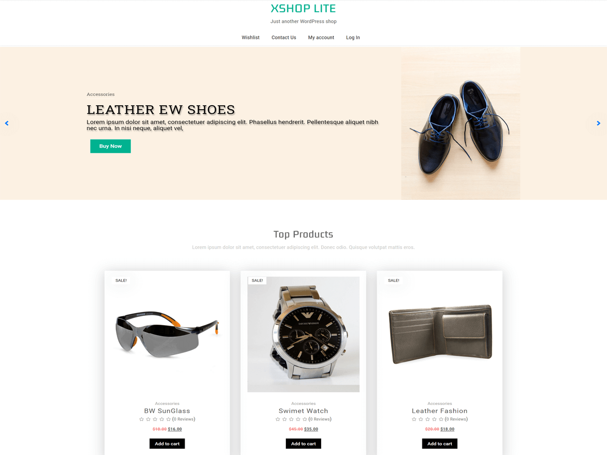 Xshop Lite theme screenshot