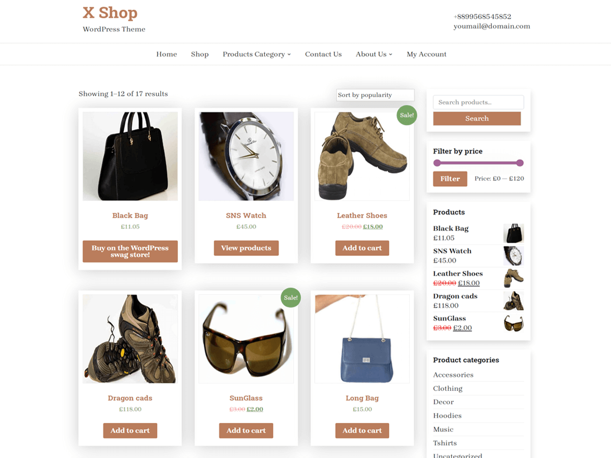 XShop theme screenshot