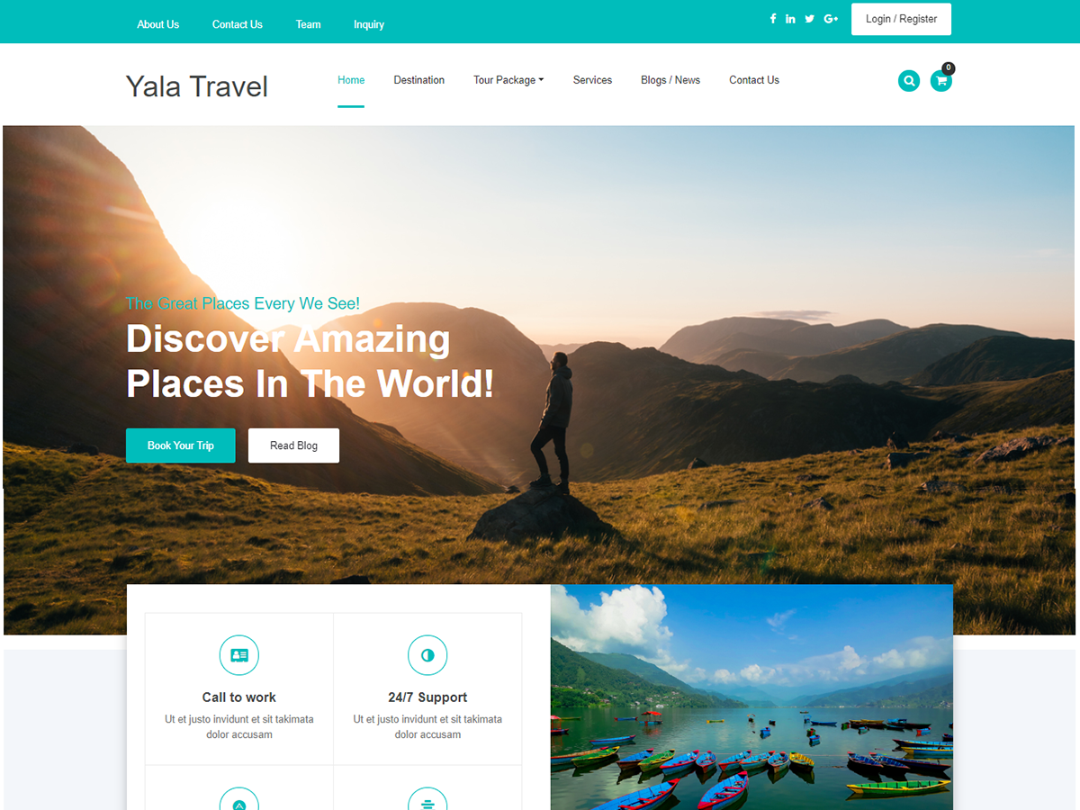 Yala Travel theme screenshot