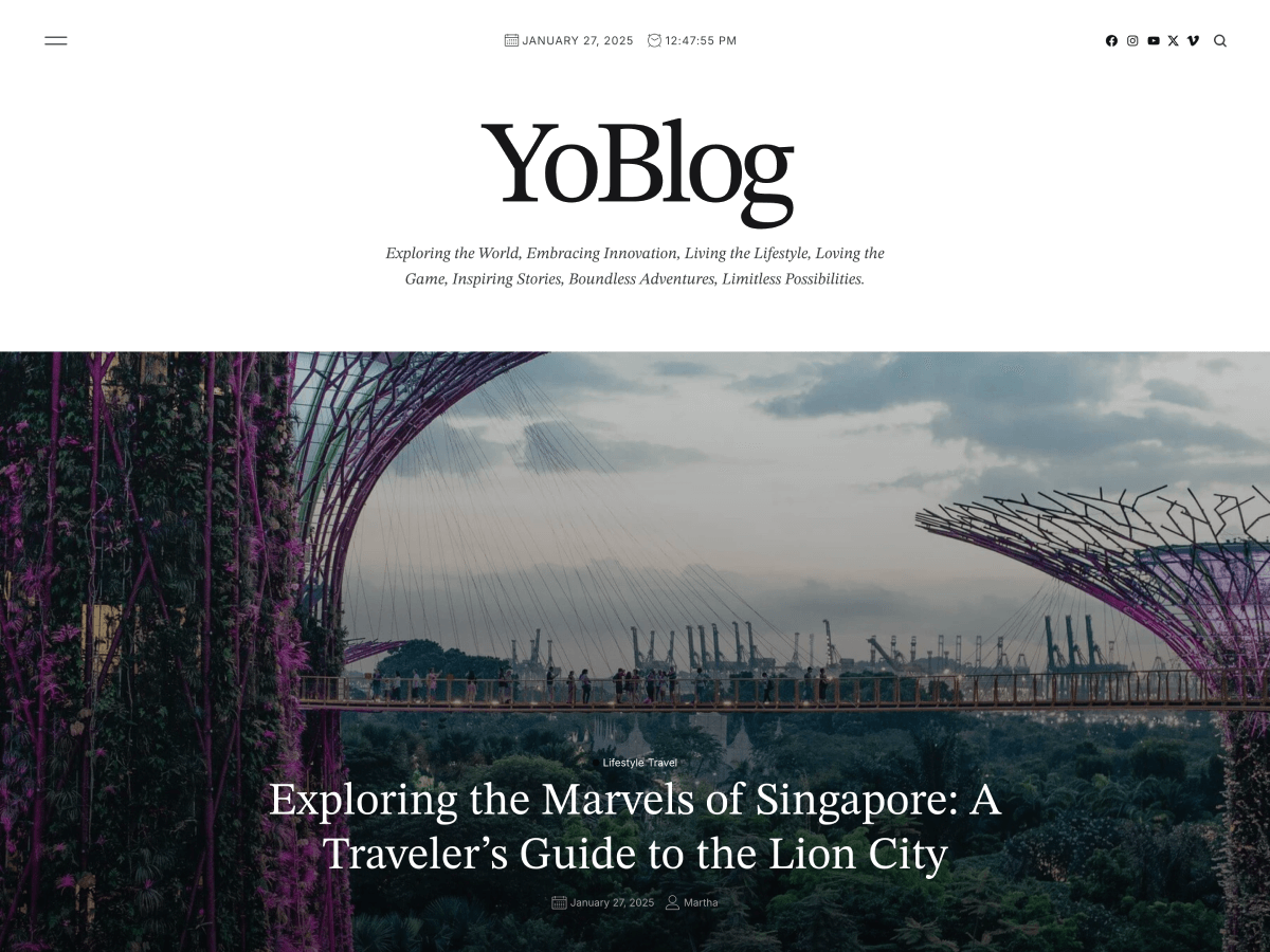 YoBlog theme screenshot
