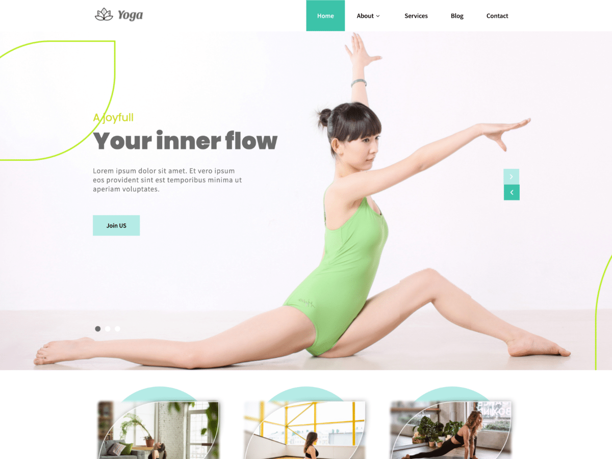 Yoga Park theme screenshot