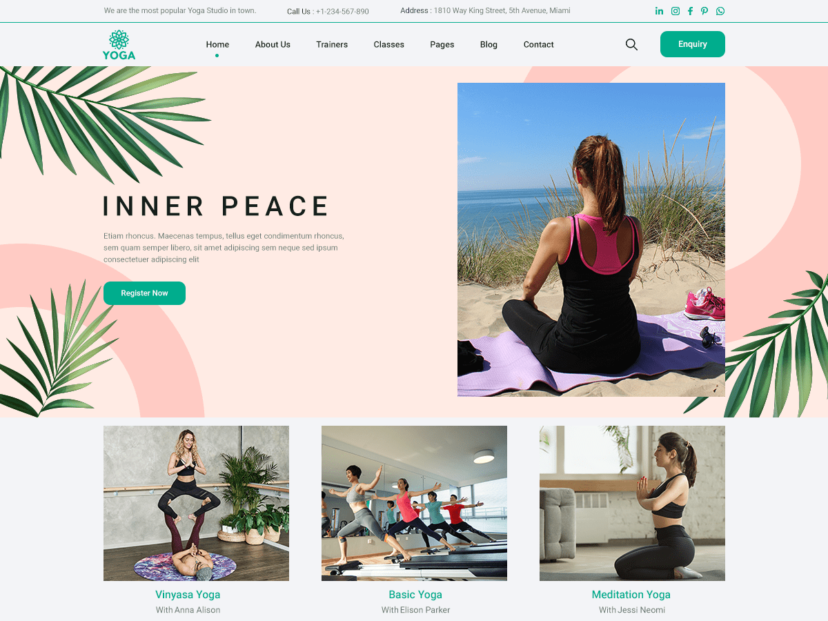 Yoga Studio theme screenshot