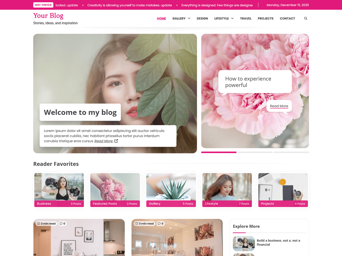 Your Blog theme screenshot