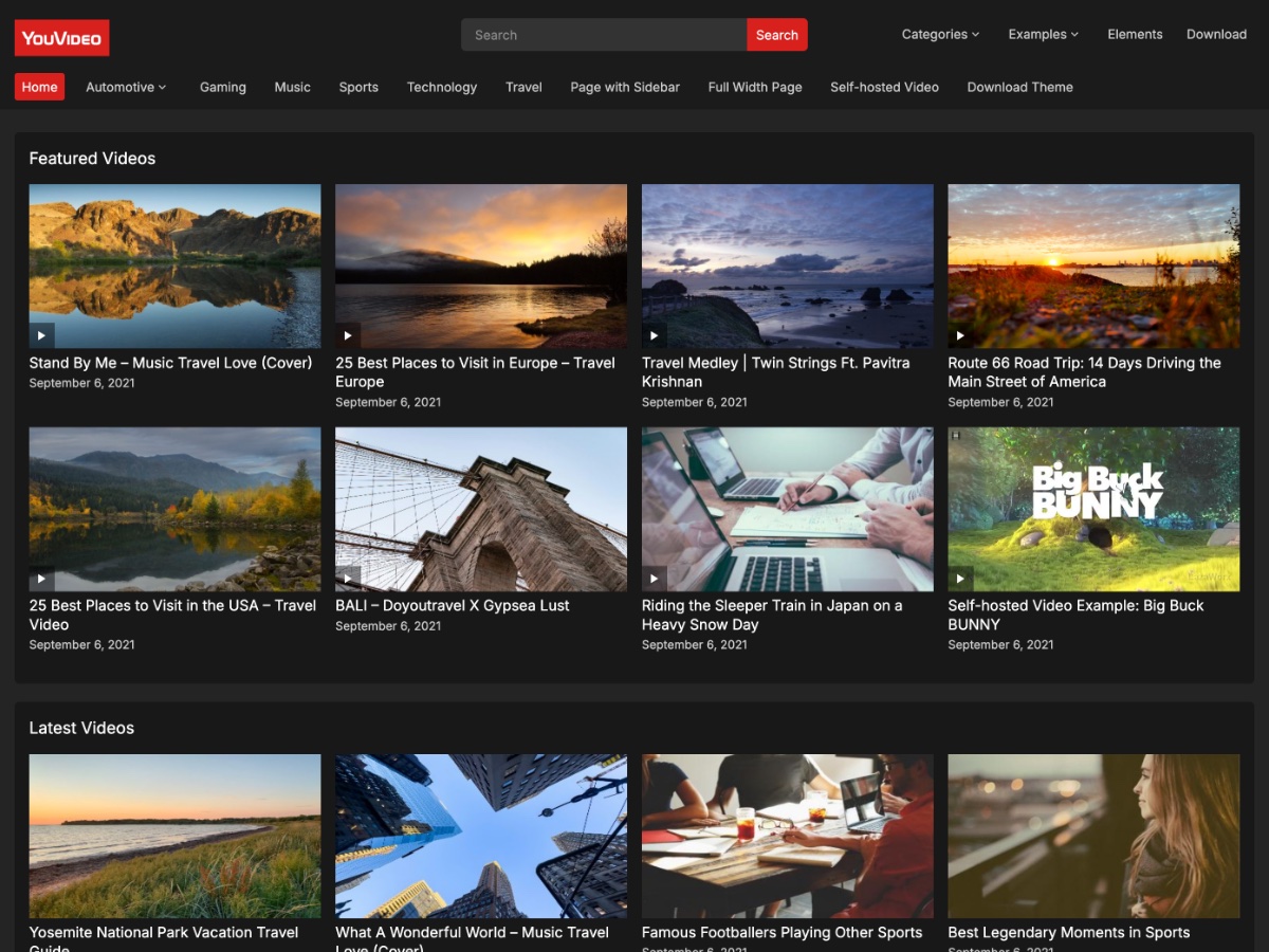 YouVideo theme screenshot