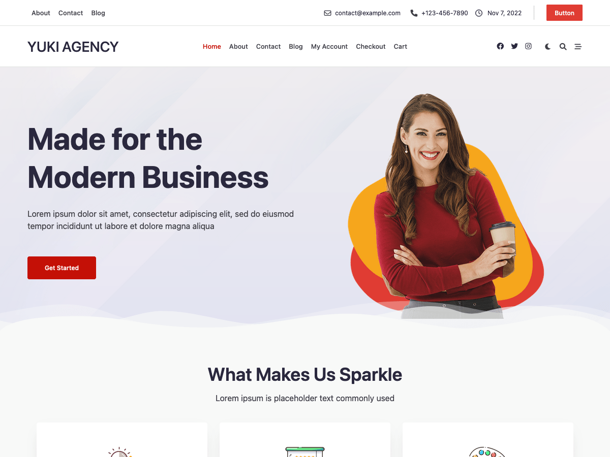 Yuki Agency theme screenshot
