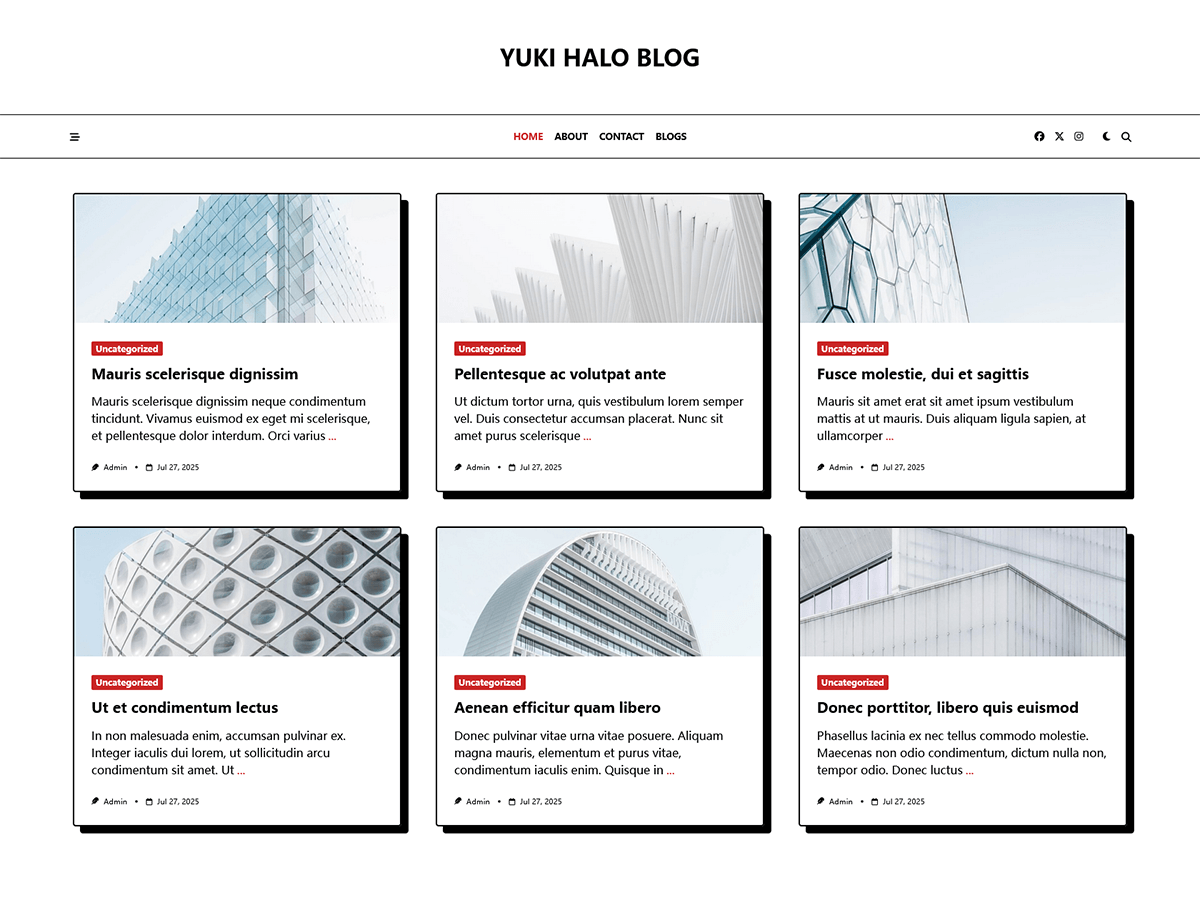 Yuki Halo Blog theme screenshot
