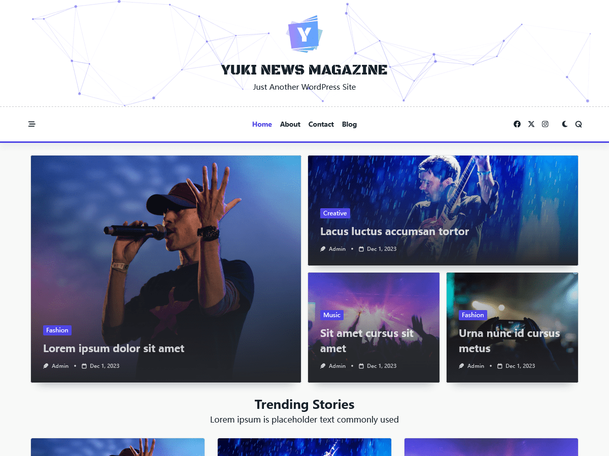 Yuki News Magazine theme screenshot