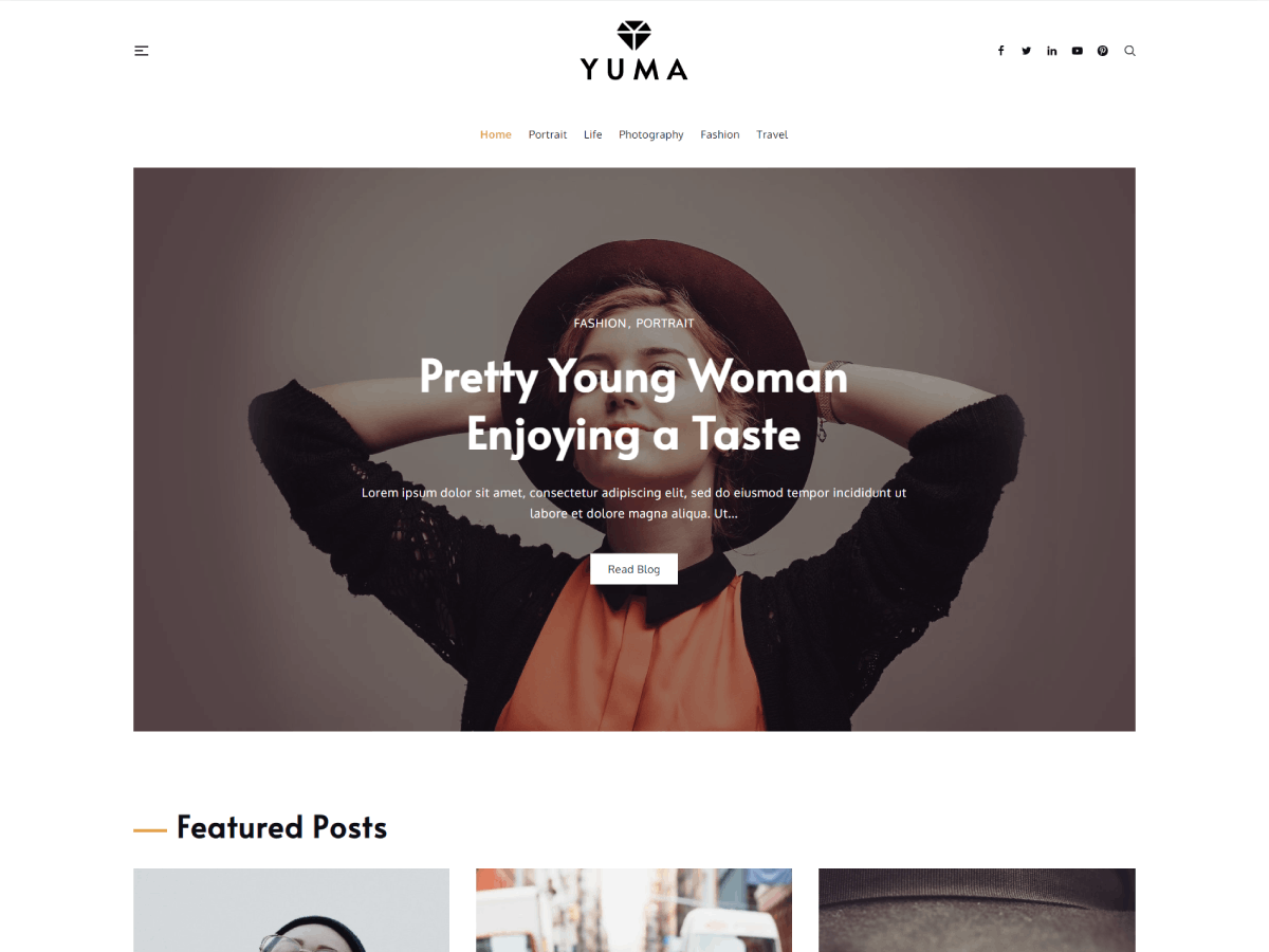 Yuma Blog theme screenshot