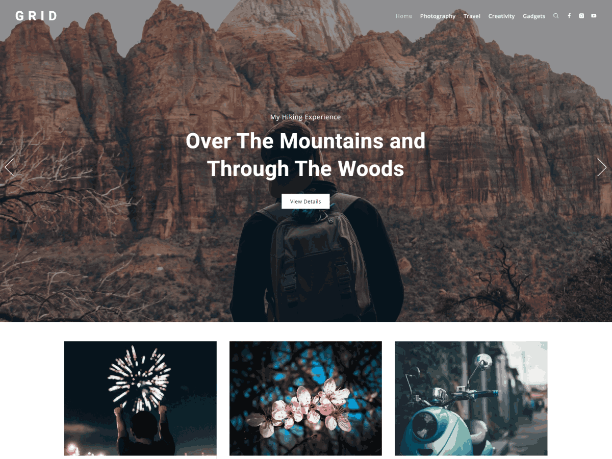 Yuma Grid theme screenshot