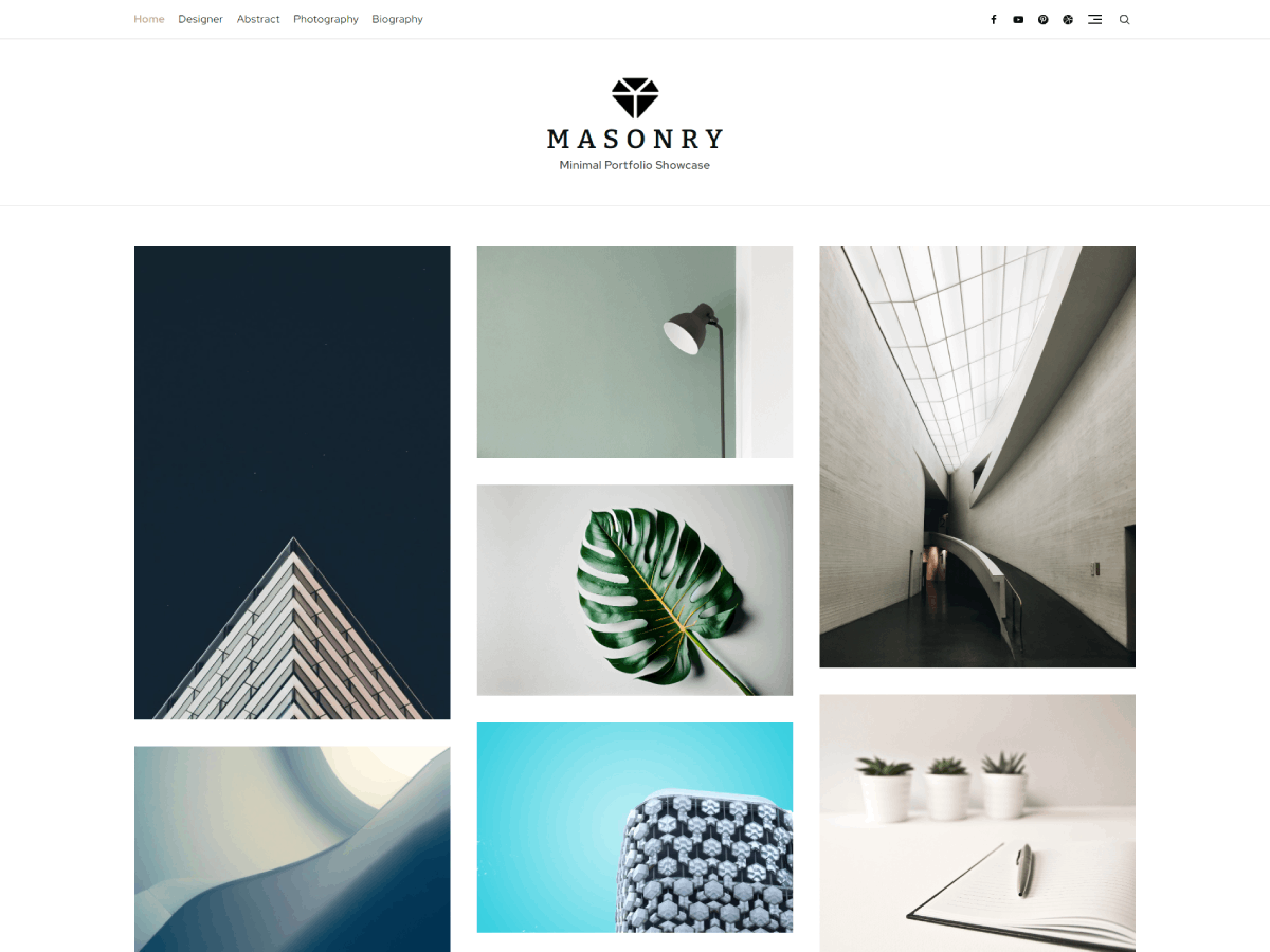 Yuma Masonry theme screenshot