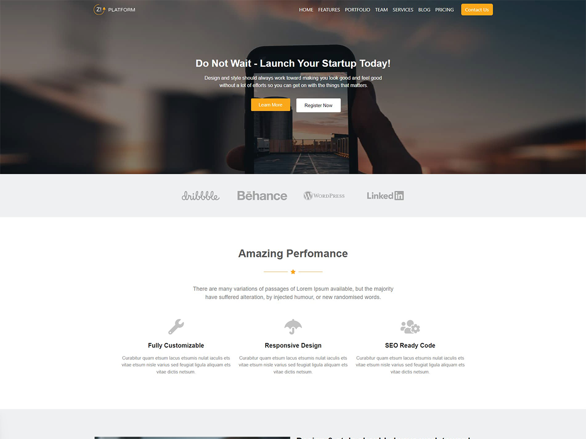 Z Platform theme screenshot