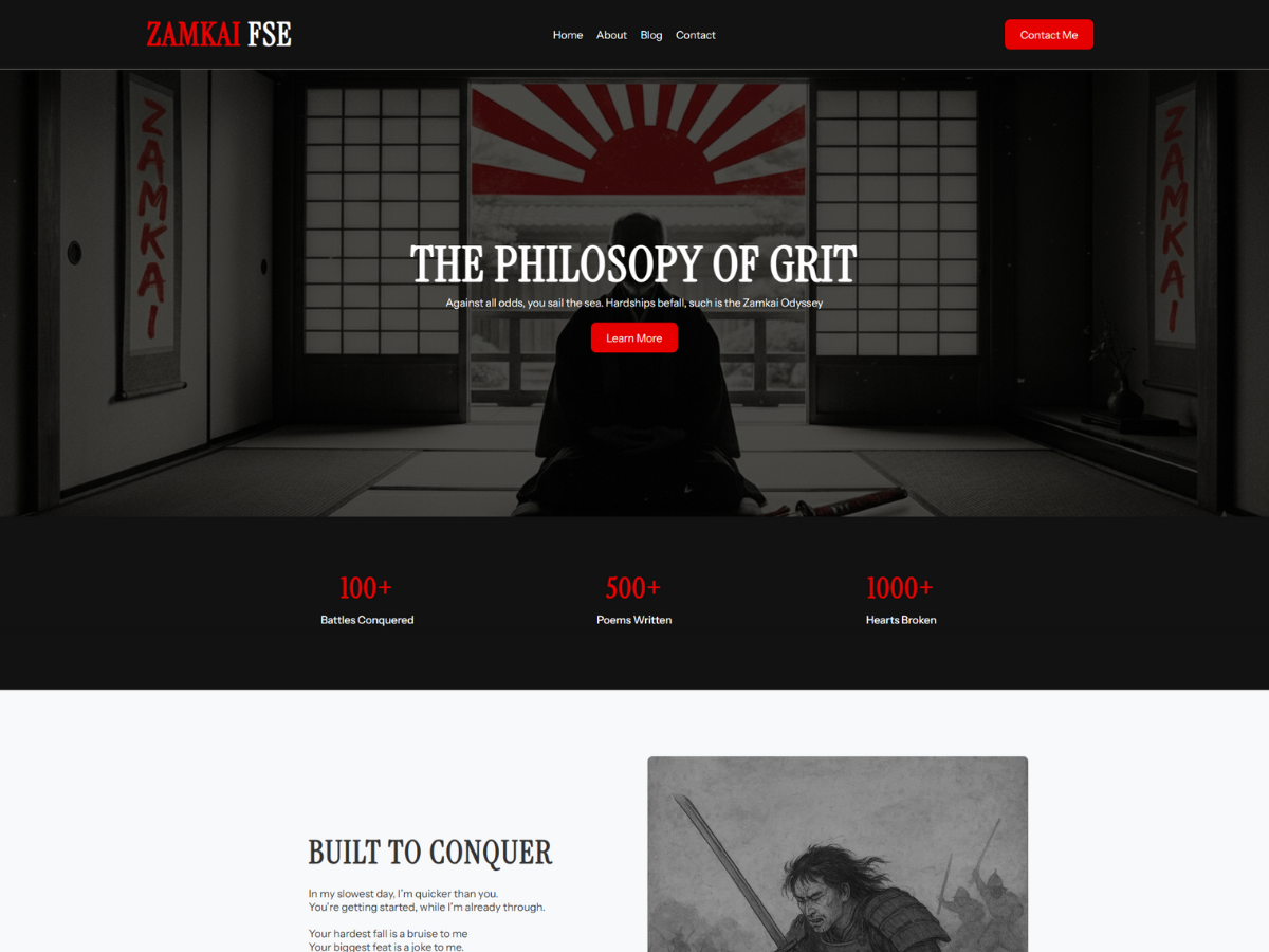 Zamkai FSE theme screenshot