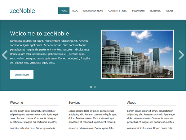 zeeNoble theme screenshot