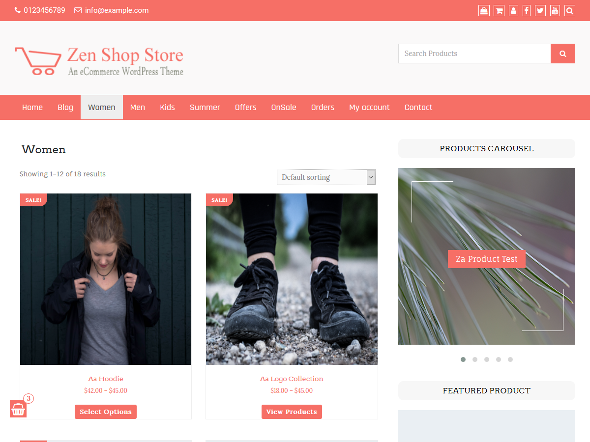 Zen Shop Store theme screenshot